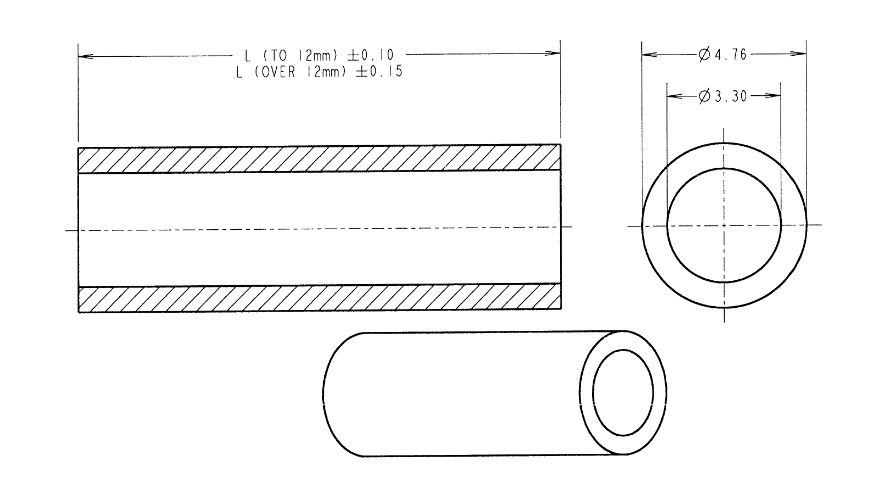 brass circular clearance round spacers drawing