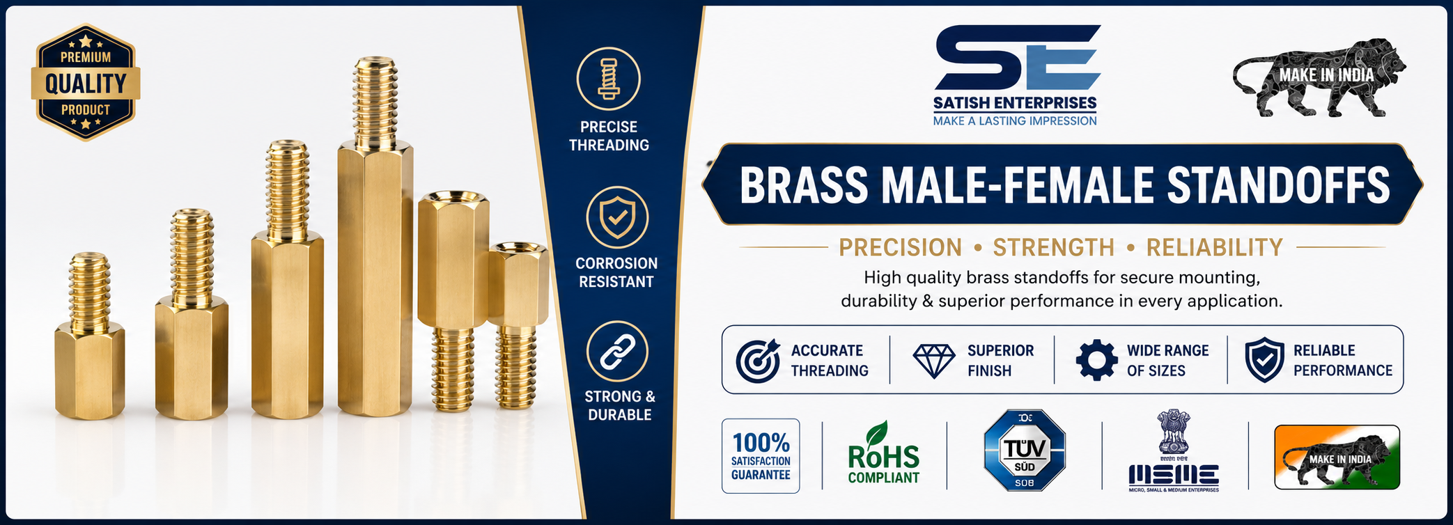 Brass Male-Female Standoffs