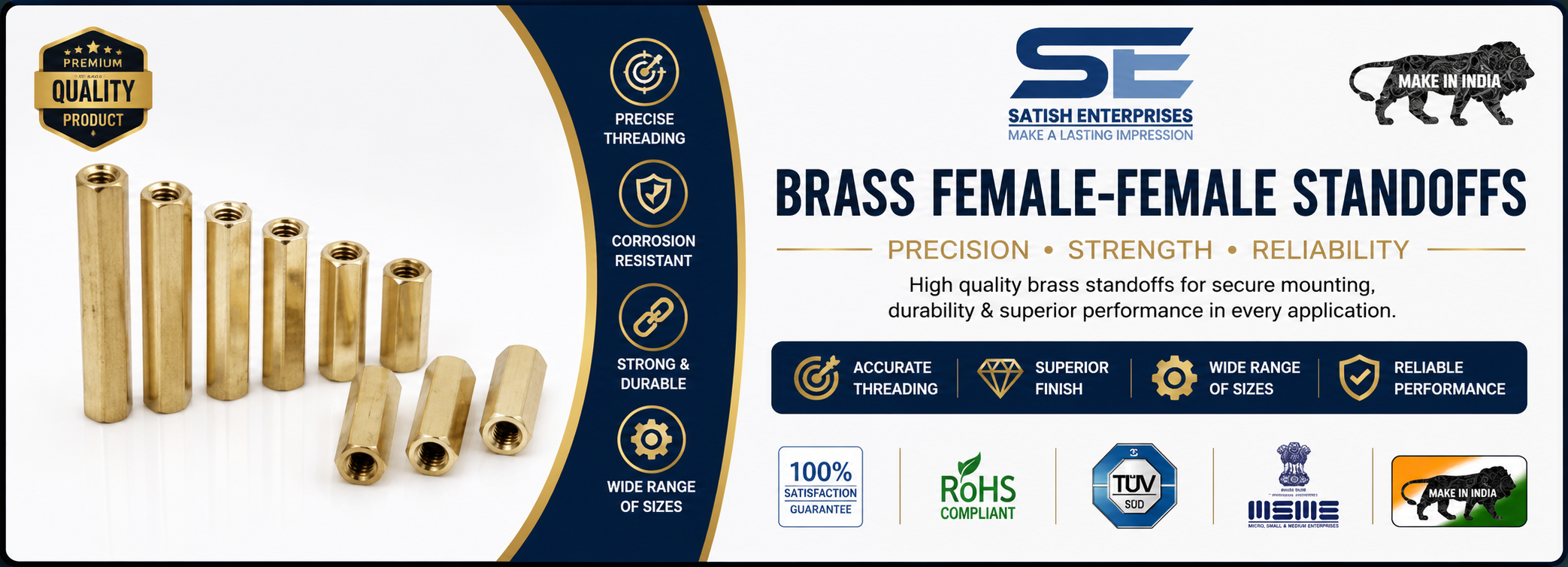 Brass Female-Female Standoffs