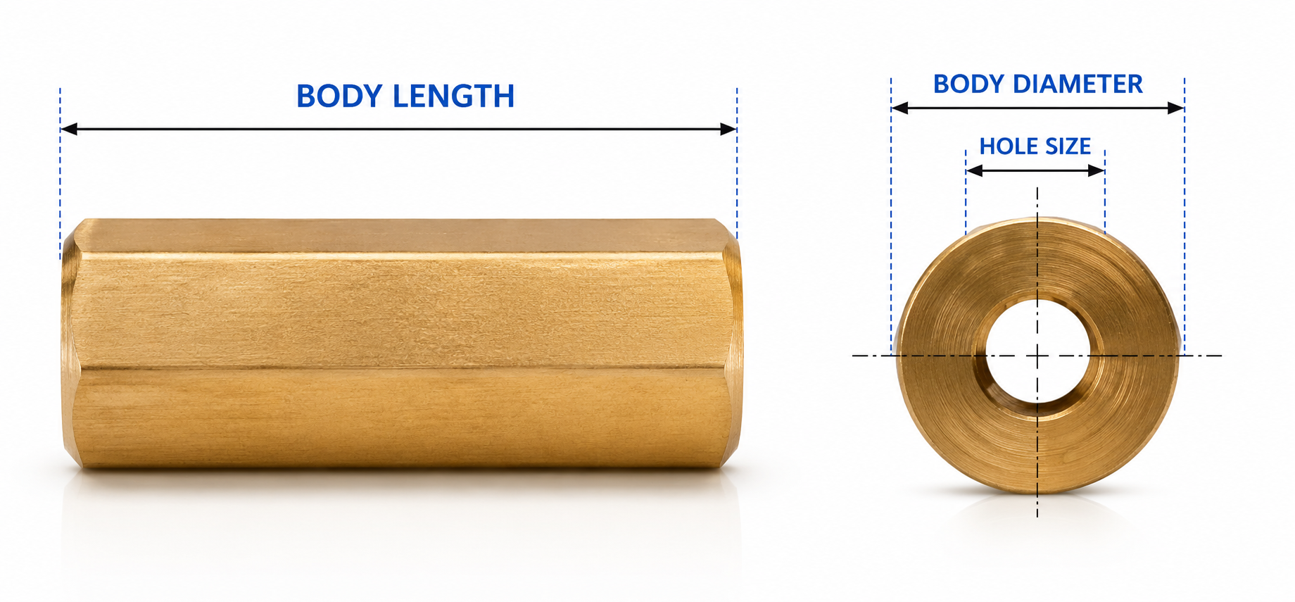 Brass Clearance Spacers drawing - Satish Enterprise Brass Clearance Spacers drawing