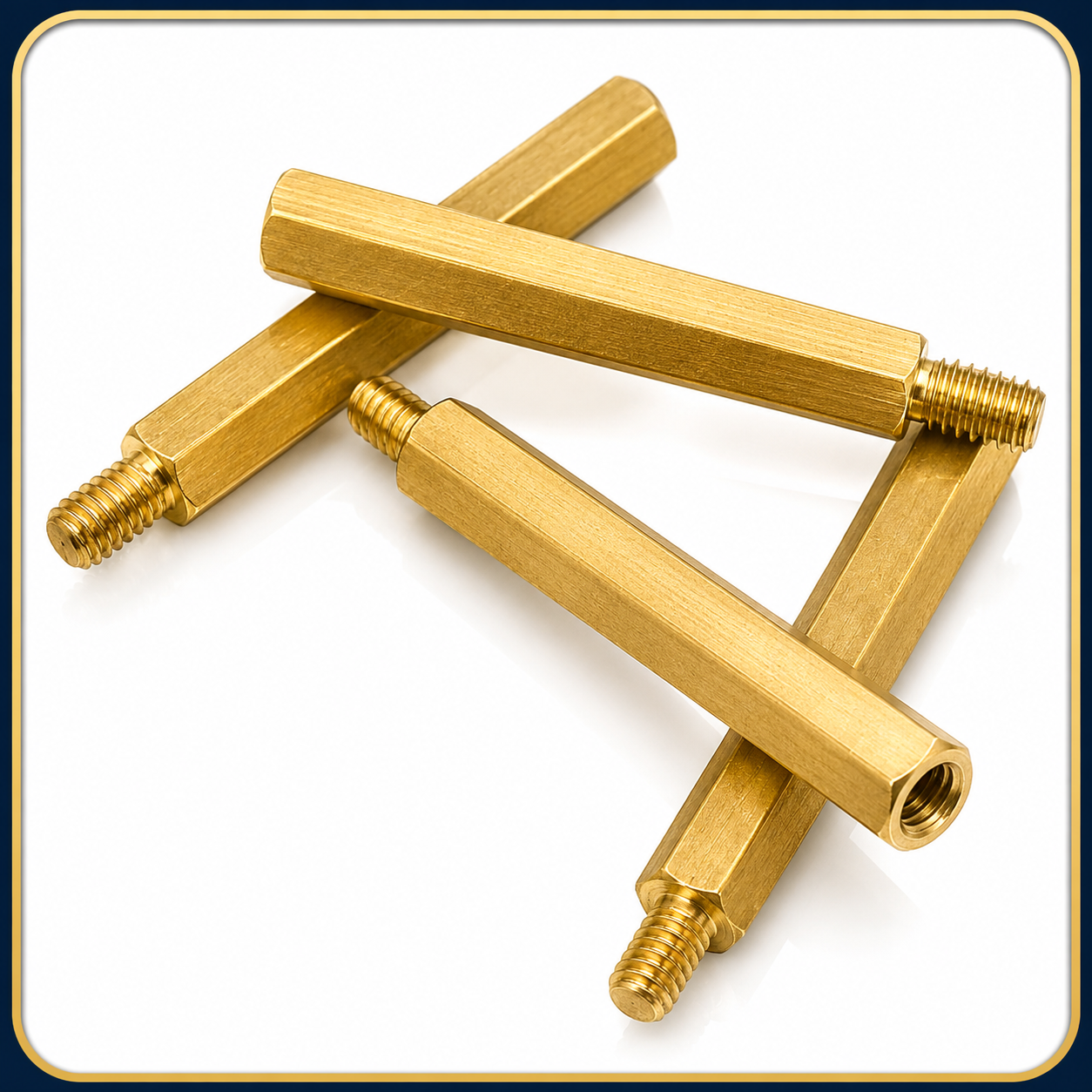 Brass Hexagonal Female Spacers Brass Hexagonal Female Spacers