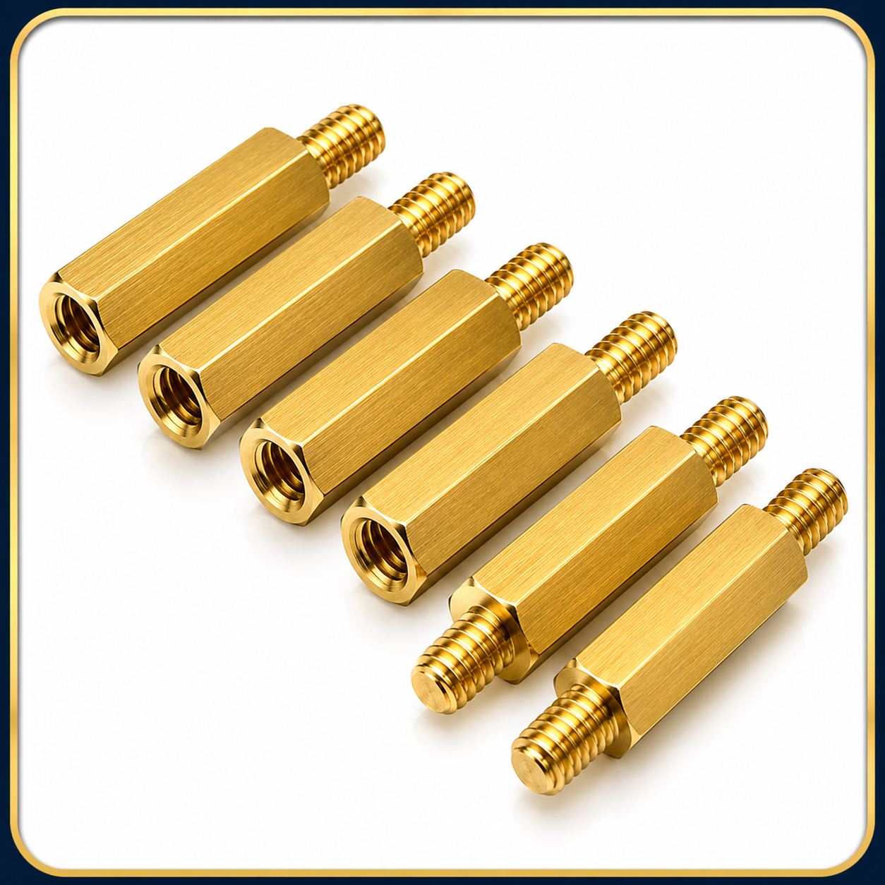 Brass Hexagonal Female Spacers Brass Hexagonal Female Spacers
